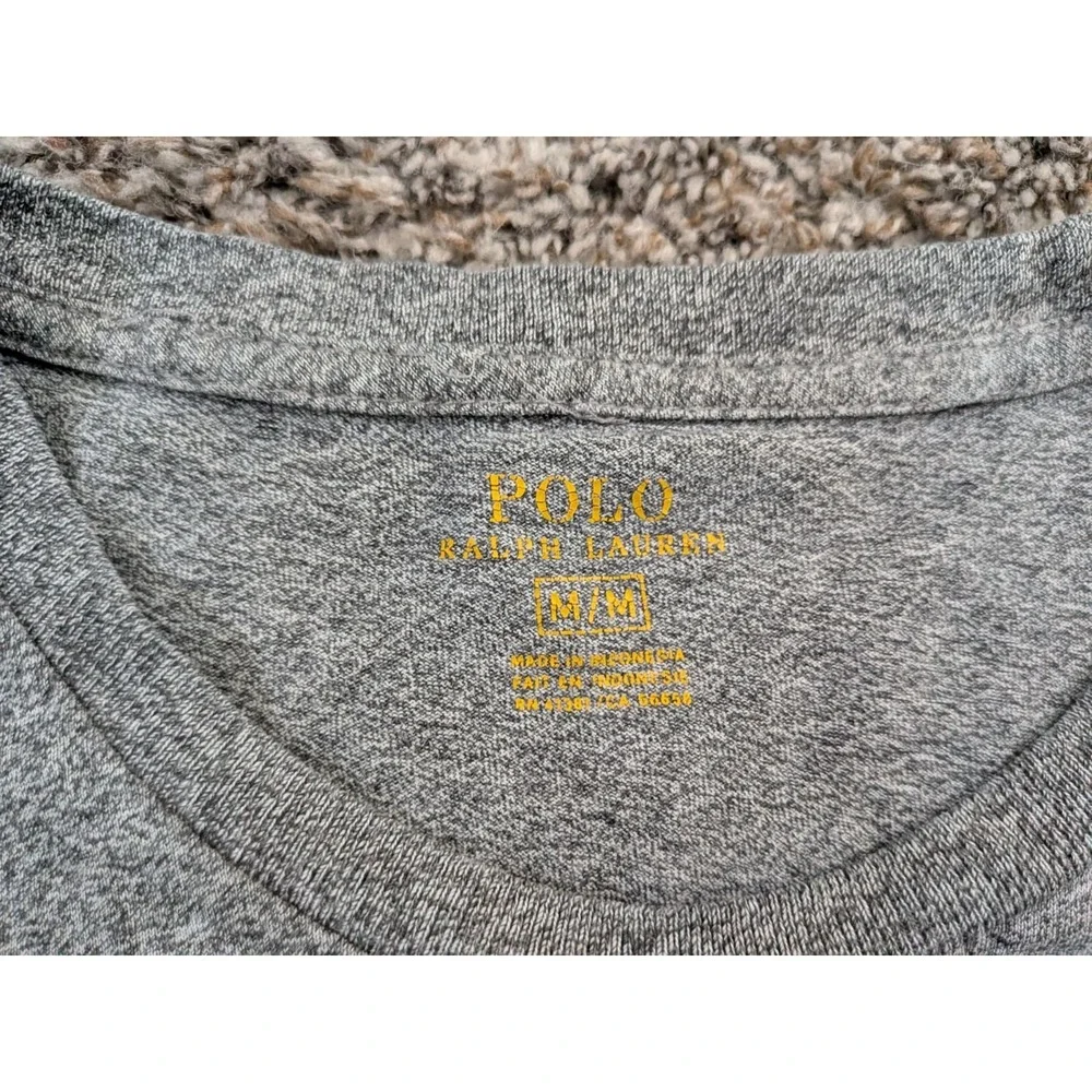 Polo Ralph Lauren Pony Logo T Shirt Mens‎ Medium Static Heather Gray
